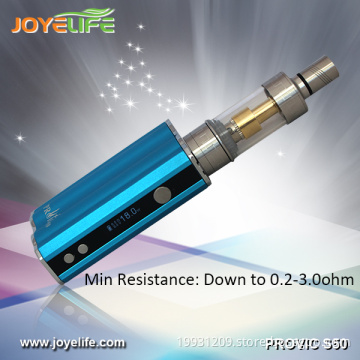 2015 vaping mod Provic S50 hot box mods selling in Americafor 0.2-3.0ohm sub ohm tank